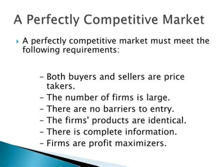 What is one of the primary characteristics of perfectly competitive markets Brainly?