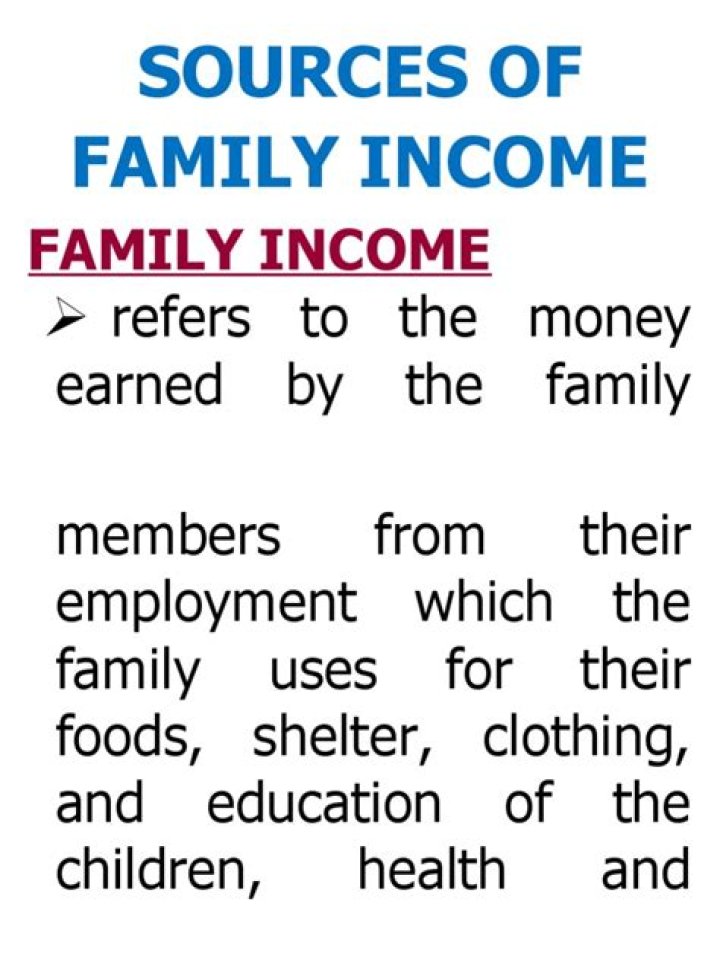 What is the 5 sources of family income?
